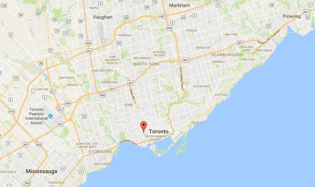 نقشہ کی تثلیث–Bellwoods ضلع ٹورنٹو