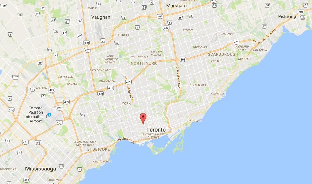 نقشہ کے Palmerston ضلع ٹورنٹو