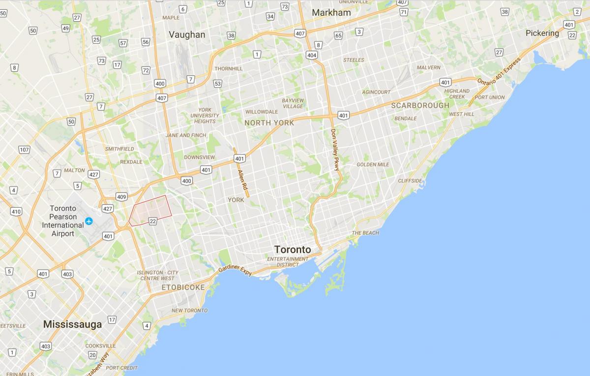 نقشہ کے راچویو ضلع ٹورنٹو