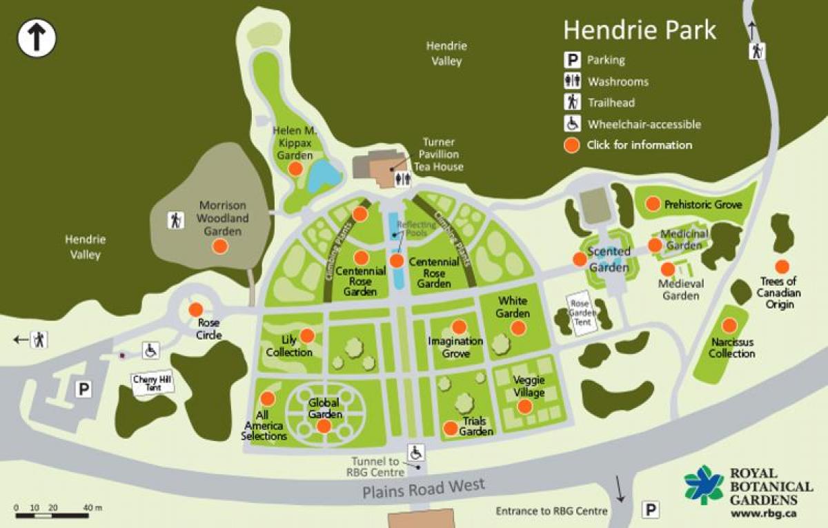 نقشہ کے ربگ Hendrie پارک