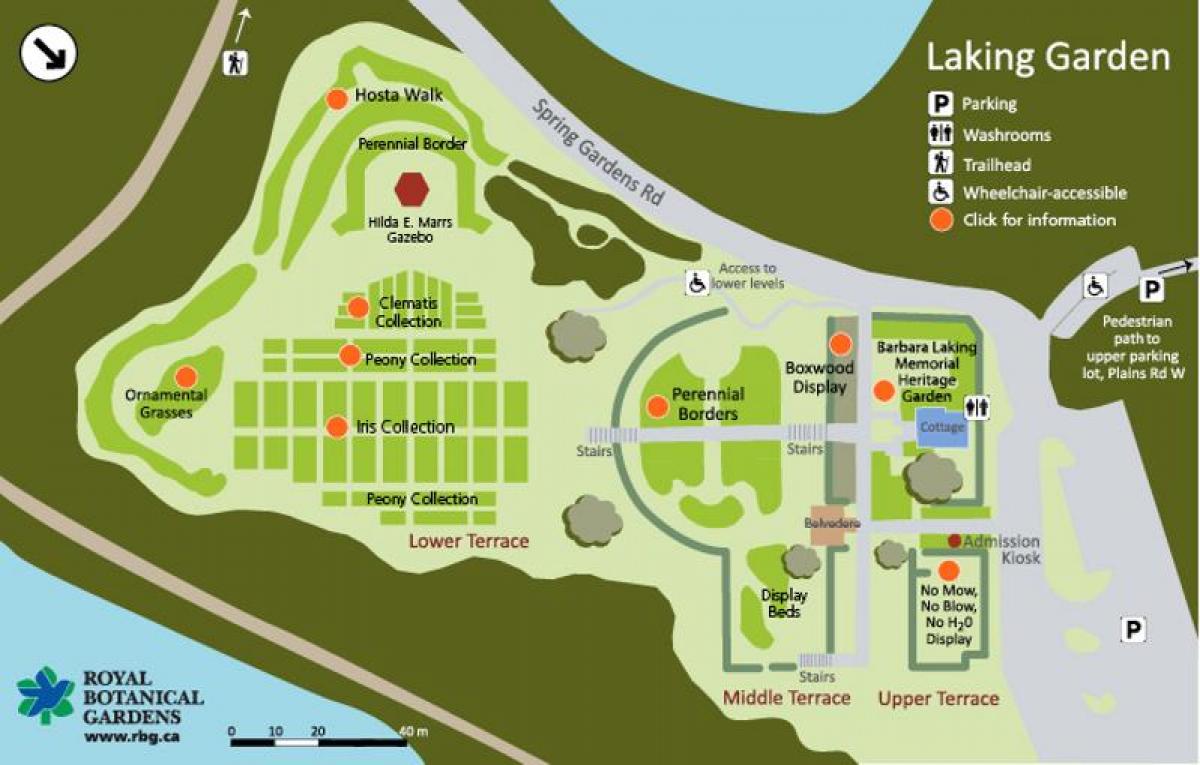 نقشہ کے ربگ Laking باغ