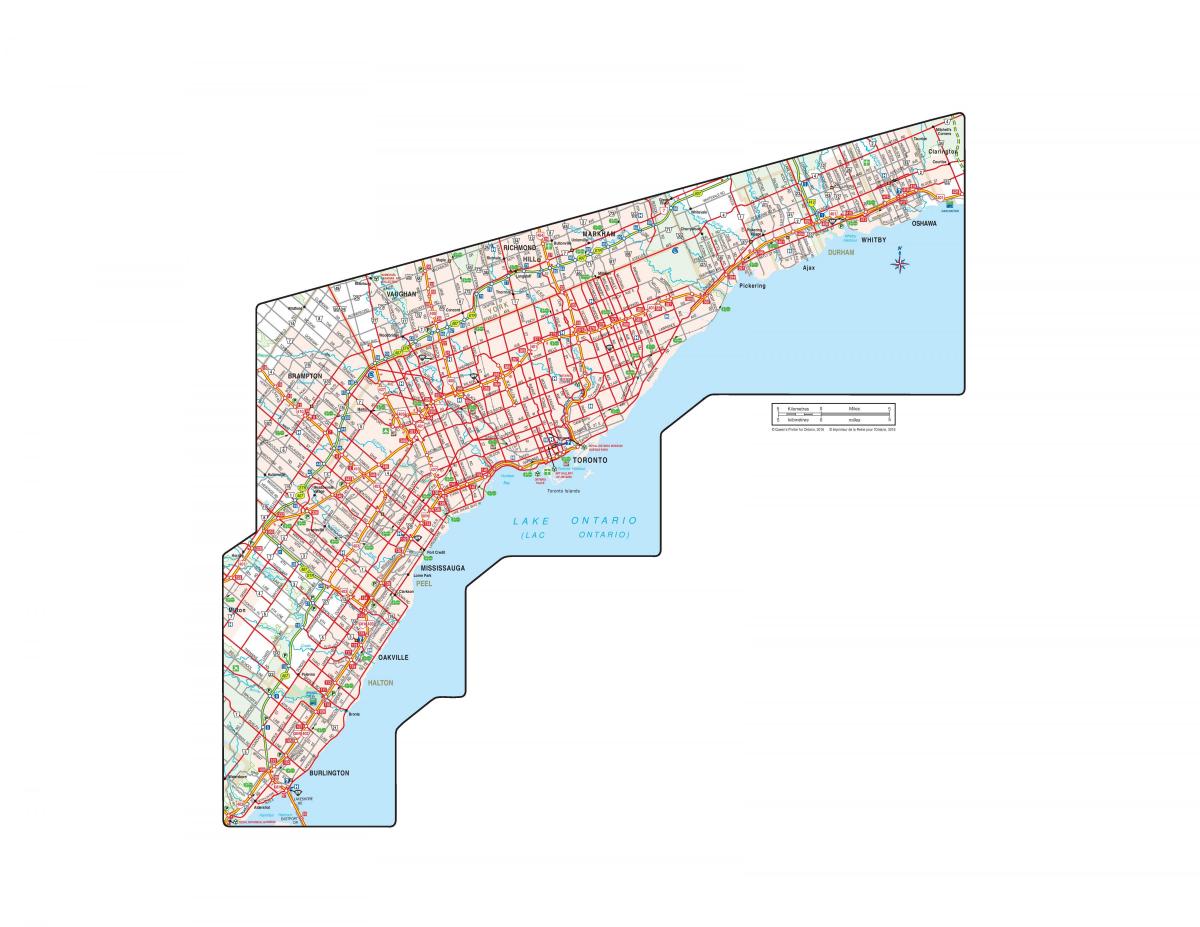 نقشہ کے سرکاری سڑک اونٹاریو کے