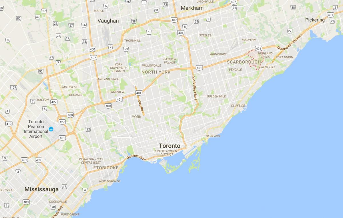 کے نقشے سے Morningside ضلع ٹورنٹو