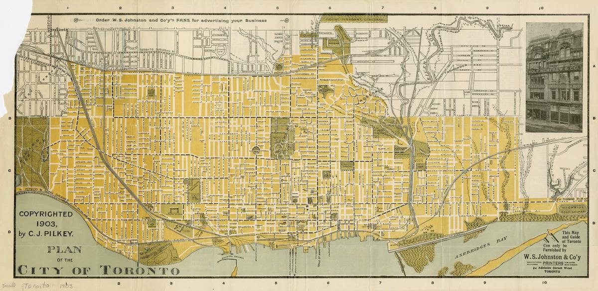 نقشہ کے شہر ٹورنٹو کے 1903