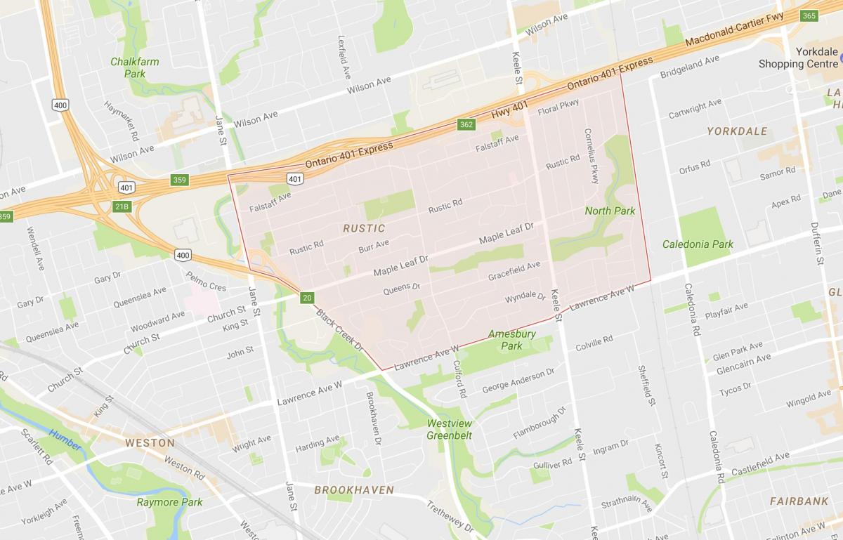 نقشہ کے میپل Leafneighbourhood ٹورنٹو