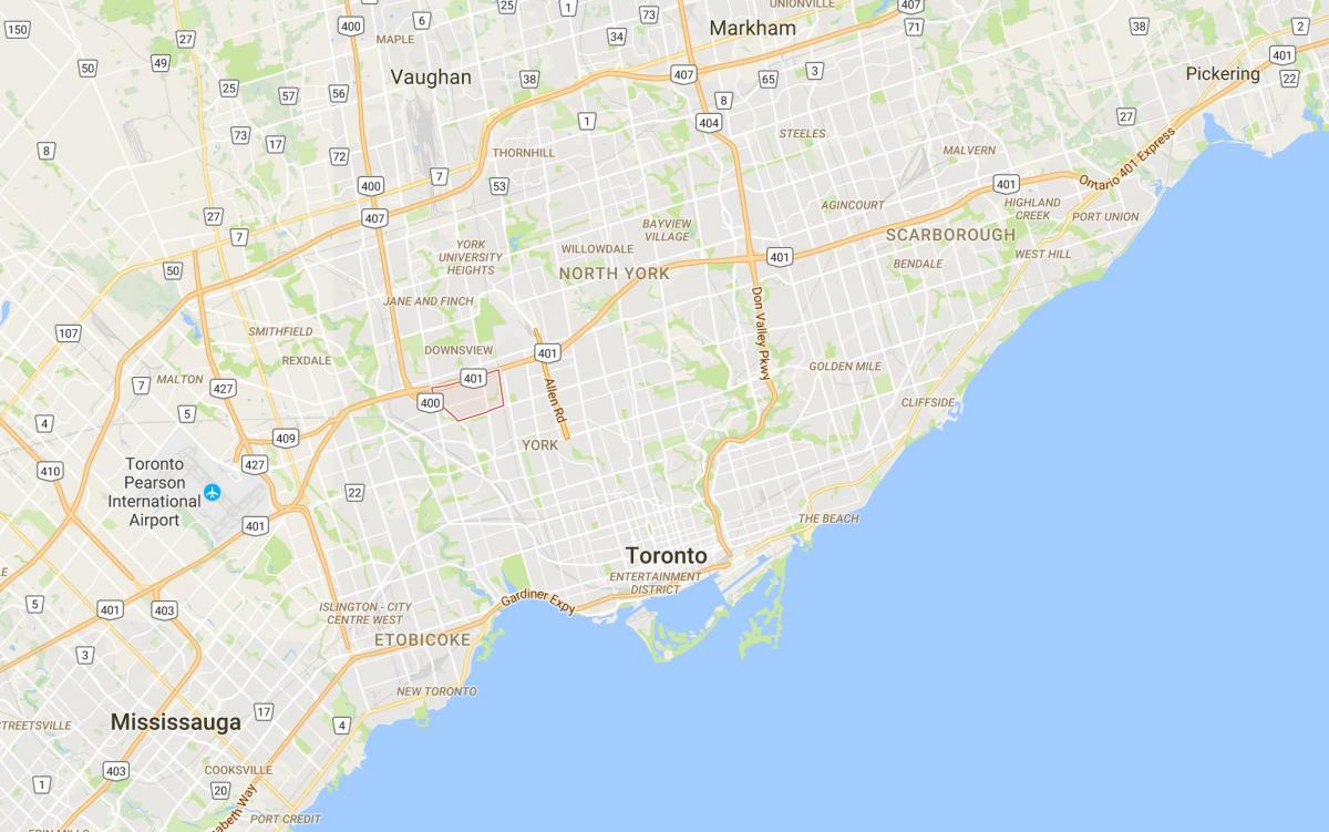 نقشہ کے میپل لیف ضلع ٹورنٹو