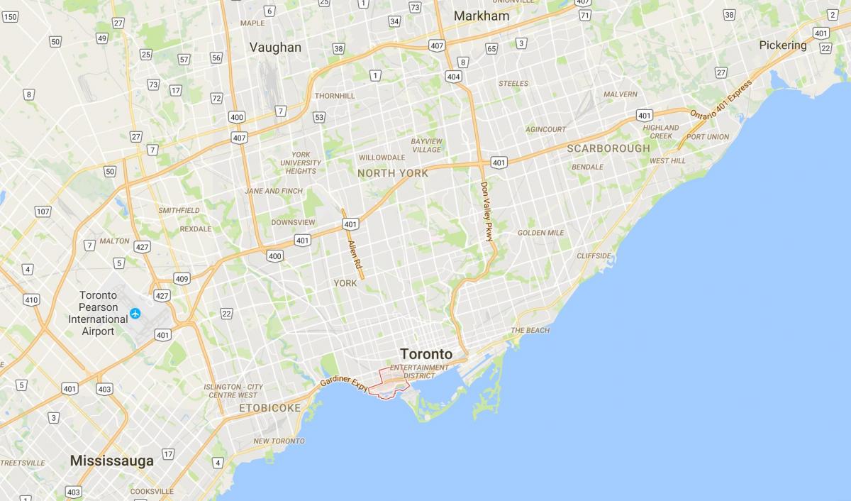 نقشہ کے نیاگرا ضلع ٹورنٹو
