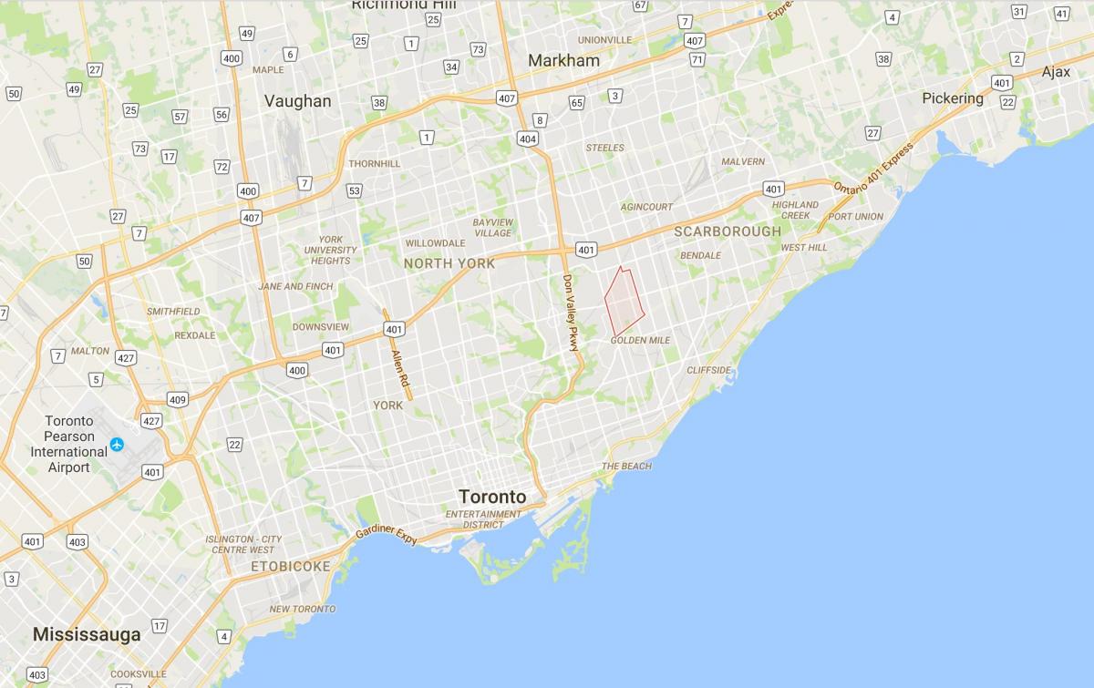 نقشہ کے ویکسفورڈ ضلع ٹورنٹو