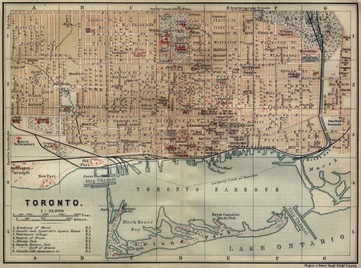 نقشہ ٹورنٹو کے 1894