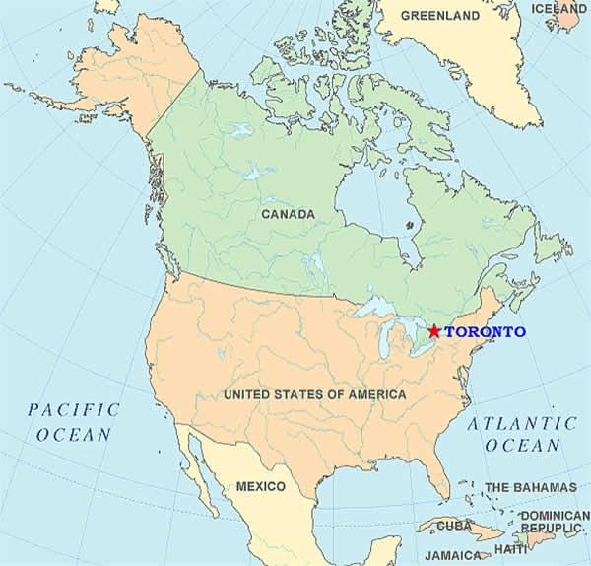 کے نقشے پر ٹورنٹو ریاست ہائے متحدہ امریکہ