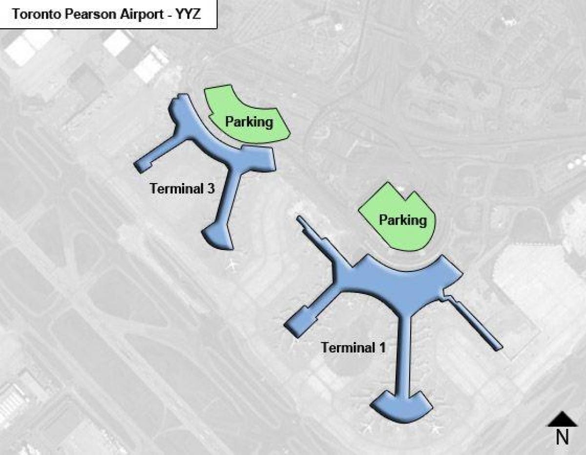 نقشہ ٹورنٹو کے پیئرسن ایئرپورٹ پر کینیڈا