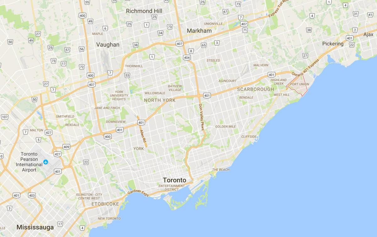نقشہ کی بندرگاہ یونین ضلع ٹورنٹو
