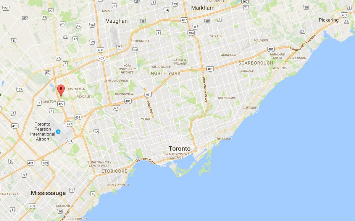 نقشہ کے پڑوس ضلع ٹورنٹو