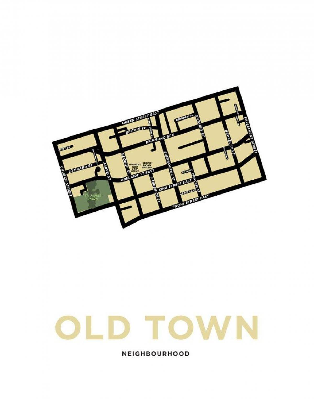 نقشہ کے پڑوس پرانے شہر ٹورنٹو