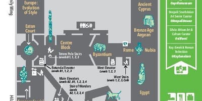 نقشہ کے رائل اونٹاریو میوزیم سطح 3