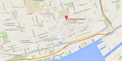 نقشہ کے سینٹ مائیکل کے Cathedrale ٹورنٹو جائزہ