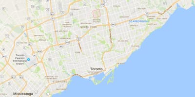 نقشہ کے Bayview جنگل – Steeles ضلع ٹورنٹو