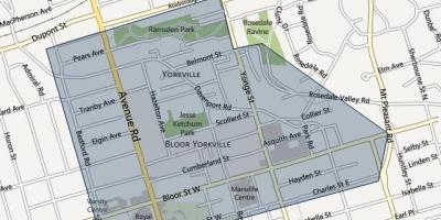 نقشہ کے Bloor Yorkville