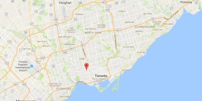 نقشہ کے Dovercourt پارک ضلع ٹورنٹو