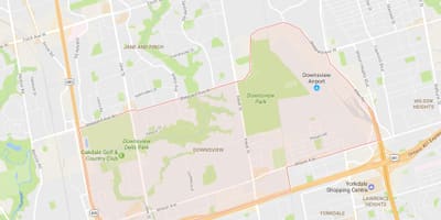 نقشہ کے Downsview پڑوس ٹورنٹو