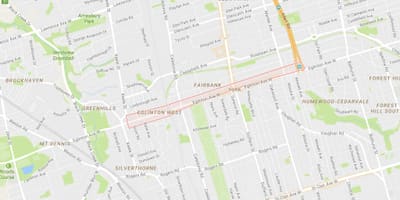 نقشہ کے Eglinton مغرب پڑوس ٹورنٹو