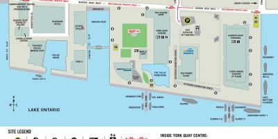 نقشہ کے Harbourfront سینٹر ٹورنٹو