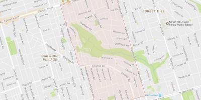 نقشہ کے Humewood–Cedarvale پڑوس ٹورنٹو