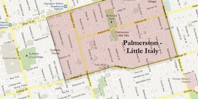 نقشہ کے Palmerston لٹل اٹلی ٹورنٹو