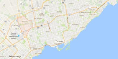 نقشہ کے Rexdale ضلع ٹورنٹو