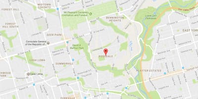 نقشہ کے Rosedale پڑوس ٹورنٹو