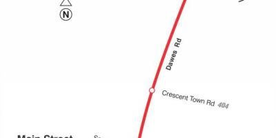 نقشہ کے TTC 23 Dawes بس کے راستے ٹورنٹو