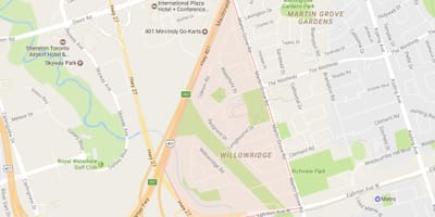 نقشہ کے Willowridge پڑوس ٹورنٹو