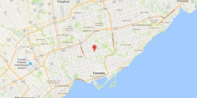 نقشہ کے Yonge اور Eglinton ضلع ٹورنٹو