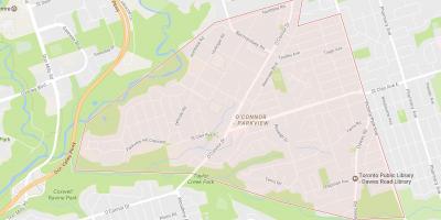 نقشہ کی او کونور–Parkview پڑوس ٹورنٹو