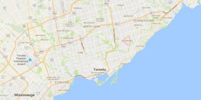نقشہ کے سنہری مائل ضلع ٹورنٹو
