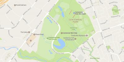 نقشہ کے سو سال پارک کے پڑوس ٹورنٹو