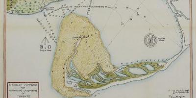 کا نقشہ یارک ، ٹورنٹو 1787-1884 کارٹونی ورژن