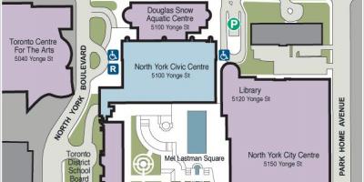 نقشہ ٹورنٹو کے مرکز آرٹس کے لئے پارکنگ