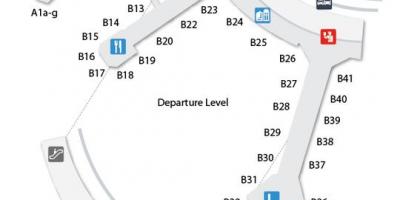 نقشہ ٹورنٹو کے پیئرسن ایئرپورٹ آمد سطح ٹرمینل 3