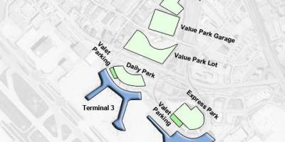 نقشہ ٹورنٹو کے پیئرسن ایئرپورٹ پارکنگ